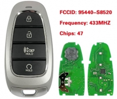 4 Buttons 433 MHz HITAG3 ID47 Chip For Hyundai Pal