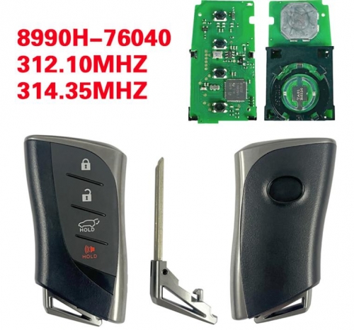 For Lexus UX200 UX250 2019+ Smart Key, 4Buttons 8990H-76040 312.10/314.35, HYQ14FBF