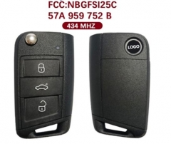 FOR Skoda Superb Facelift 3 Button Flip Key Fob Re