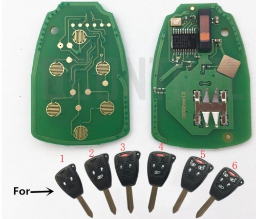 For Chrysler remote key  with PCF7941 Chip 46 Chip
 FCCID is OHT692427AA for 2006-2010 year, with 433.92Mhz
you need choose,what button remote you nee