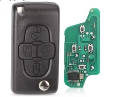 For Peu geot 4 Button Flip  Remote Key 433mhz  (ba