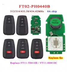 FT02 PH0440B Update Version of FT11-H0410C Smart Keyless Go Remote Car Key Board 8A Chip Smart Key PCB for  RAV4 Avalon
