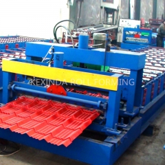 Shopkeeper prefab house metal roofing glazed wall tile cover roll forming machine for making glaze tile machine