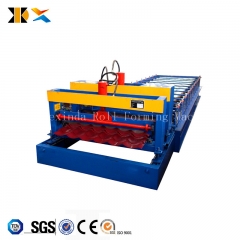 Russia profile 1035 metal glazed roof sheet steel profile cold forming machine glazed tile making machine equipment