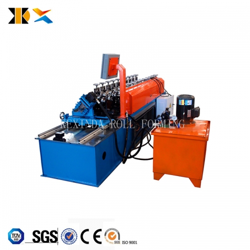 light steel keel Metal furring keel channel house structure roll forming machine with punching hole