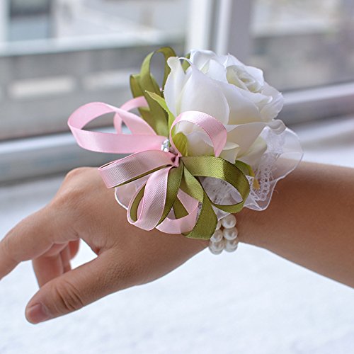 Rose Wrist Corsage for Wedding Prom Party