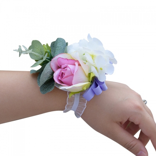 Lavender Rose Wrist Corsage for Prom Wedding Party