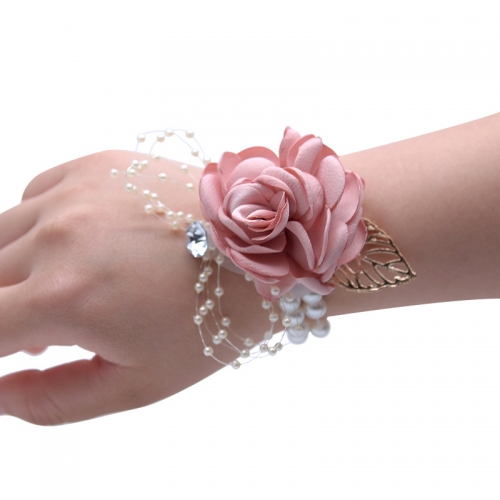 Silk Flower Classic Wrist Corsage for Prom Party Wedding