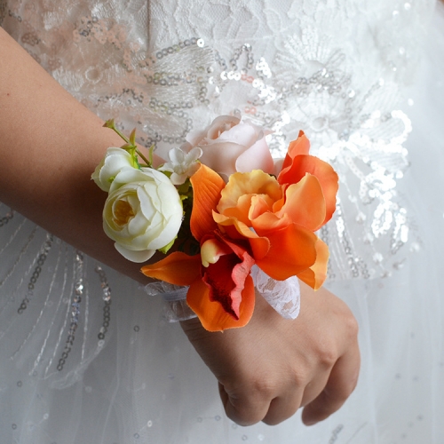 Prom Wrist Corsage Lily Peony Hand Flower