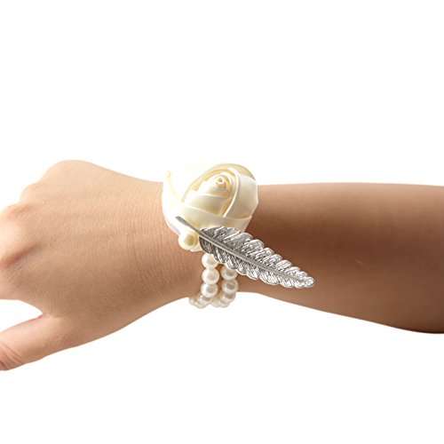 Wrist Corsage Party Prom Girls Hand Rose Flower