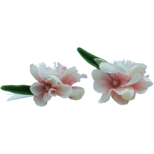 Pink Prom Corsage Boutonniere Set Flower Pin for Party