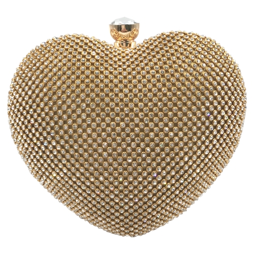 Heart Shaped Evening Bag Gold