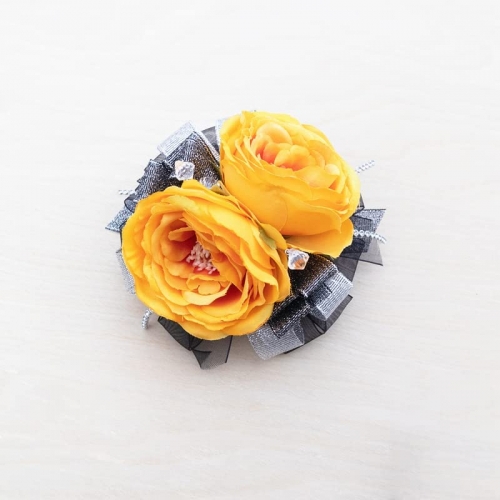 Prom Rose Corsage Boutonniere Set Real Touch Flowers for for Bride,Bridesmaid,Man,Groom,Red Yellow Rose Wedding Flowers Accessories Prom Suit Decorati