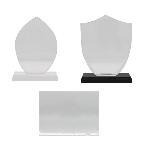 Acrylic trophy - shield shaped