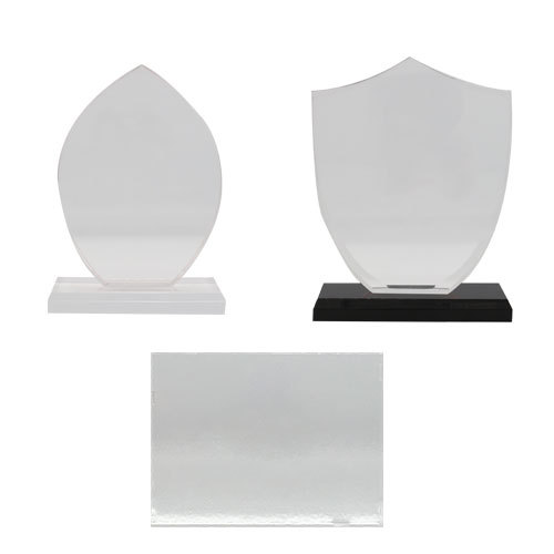 Acrylic trophy - leaf shape