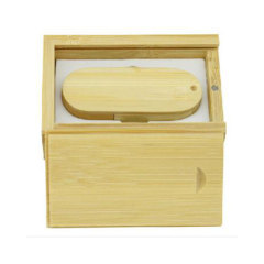 Rotate USB Flash Drive Box-Bamboo