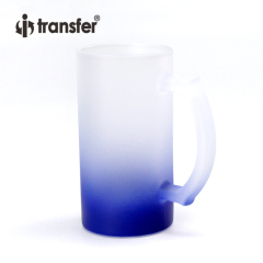 16oz Color Gradient Frosted Glass Water Bottle