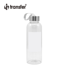 420ml Sublimation Glass Bottle with White Square Patch