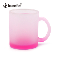11oz Glass Mug with Button Fluorescent