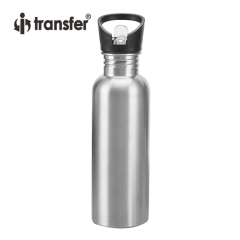 750ml Stainless Steel Water Bottle With Straw Top