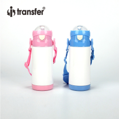 350ml Sublimation Kids Thermos Water Bottle with Strap