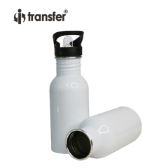 600ml Stainless Steel Water Bottle With Straw Top