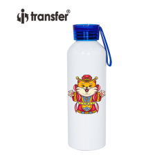 750ml Color Silicon Sling With Transparent Cover Aluminum Water Bottle