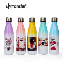 500ml Gradient Color Double Wall Vacuum Insulated Cola Water Bottle