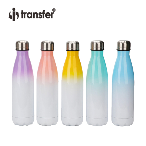 500ml Gradient Color Double Wall Vacuum Insulated Cola Water Bottle