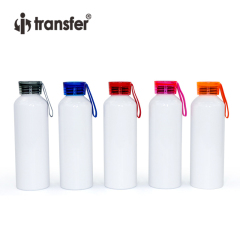 750ml Color Silicon Sling With Transparent Cover Aluminum Water Bottle