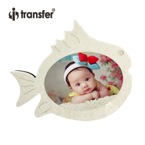Fish Shaped Crystal Wooden Board Photo Frame