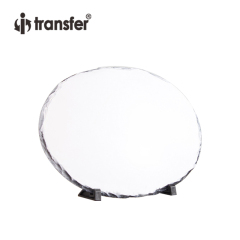Moldura de vidro em branco de sublimação de forma redonda com relógio