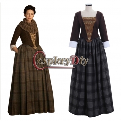 Outlander Claire Fraser Dress cosplay costume scottish highland dress