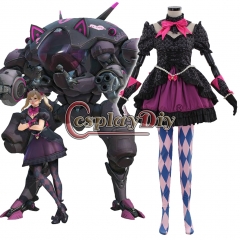 OW Cosplay Costume D.VA DVA Hana Song Black Cat dress cosplay costume