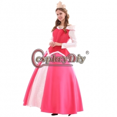 Sleeping Beauty Aurora Dress Costume Cosplay Fancy Dress V01