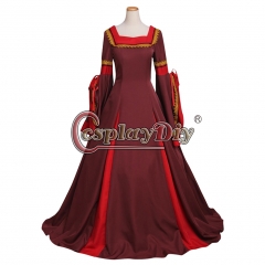 Red Medieval Dress Cosplay Custom Made Adult's Vintage Medieval Dress Cosplay