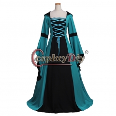 Medieval Dress Victorian Dress Long Trumpet Sleeve Dress