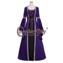 purple vintage medieval cosplay costume dress
