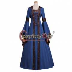 Medieval Renaissance Victorian Blue dress gown cosplay costume