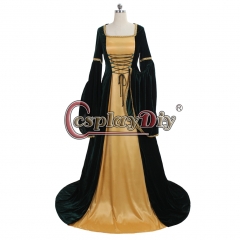 Medieval Velvet Dress Cosplay Custom Made Adult's Vintage Medieval Dress Cosplay