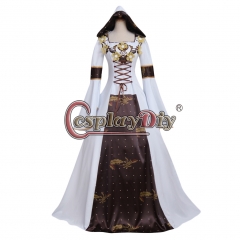 Victorian Renaissance Gothic Dress With Hooded Cosplay Costume