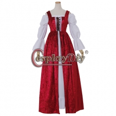 Medieval Renaissance Gowns Dress Women Halloween Cosplay Costume