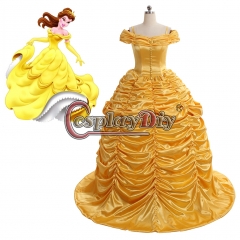 Beauty and the Beast Princess Belle dress Cosplay Costume
