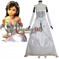 Final Fantasy IX Cosplay Costume Garnet Princess Bride Gown Dress