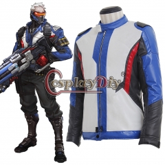 Overwatch OW Soldier 76 John Jack Morrison Cosplay Costume(Only Coat and Gloves)