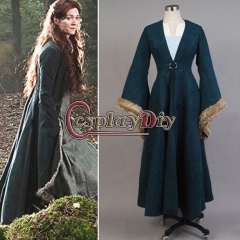 Game of Thrones Catelyn Stark Costume Dress Women Suit Halloween Party Two-Piece Dress Cosplay Costume