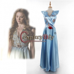 Game of Thrones Margaery Tyrell Blue Dress Elegent Dress Women's Outsutit Wedding Party Cosplay Costume