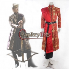 Game of Thrones King Joffery Costume Outfit Elegant Prince Costume Adult Halloween Party Cosplay Costume With Red Stripe