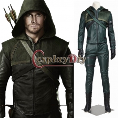 Cosplaydiy Arrow Season 4 Oliver Queen Cosplay Costume Halloween Costumes For Men Custom Made