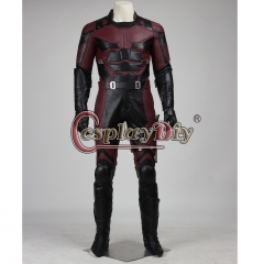 Cosplaydiy Marvel Comics Daredevil Costume Outfit For Men